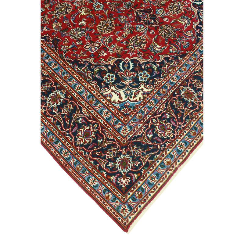 Fine Vintage Distressed Ernie Red/Navy Rug - 6'5" x 9'4"