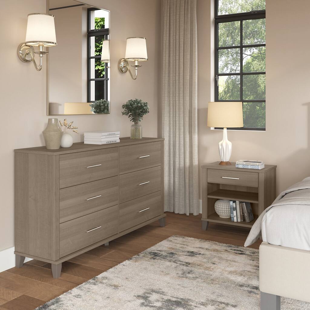 Somerset 6 Drawer Dresser and Nightstand Set by Bush Furniture