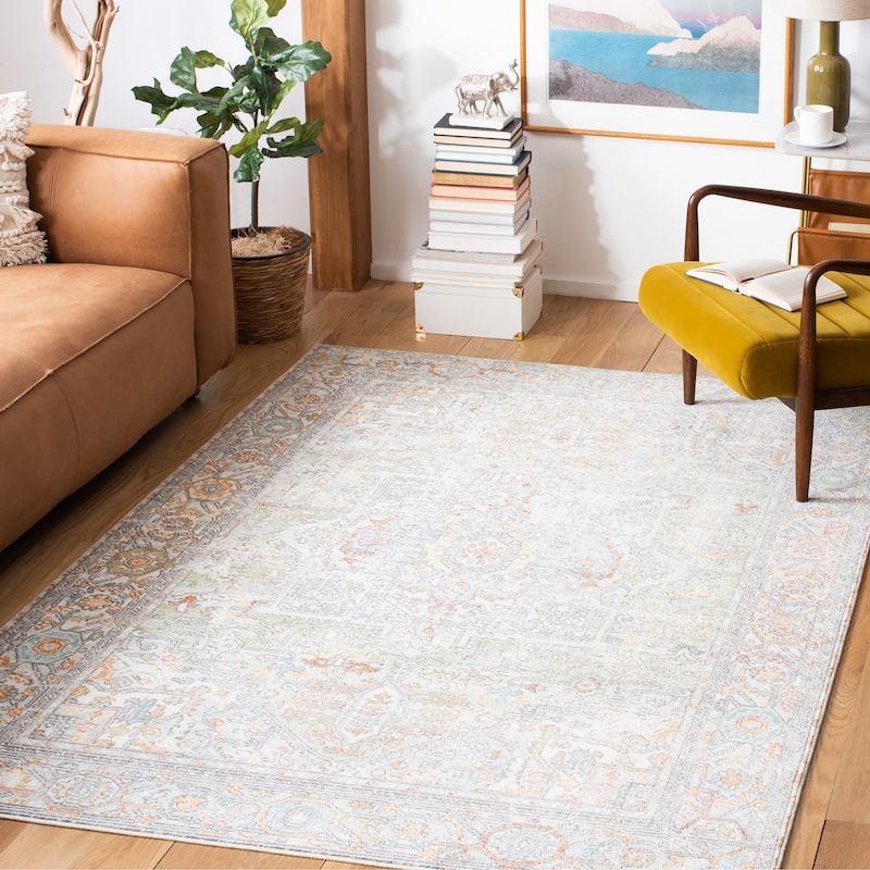 SAFAVIEH Aria Vasya Vintage Oriental Medallion Rug - 3' x 5' - Sage/Beige