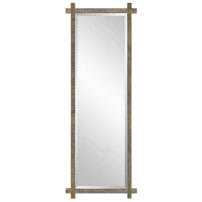 Ribbed Frame Wall Dressing Mirror - 60.25"