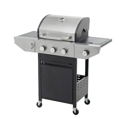 4-Burner Gas Grills With 2 Foldable Shelves