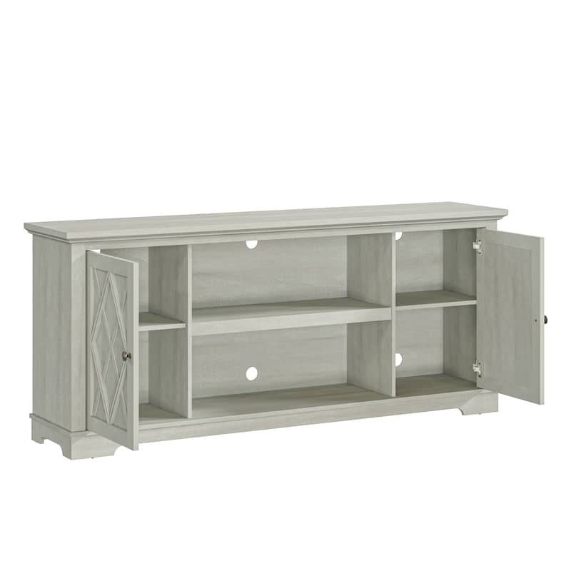 70" Farmhouse TV Stand Console for TVs up to 75 inch - Easy Assembly - 70" in Width