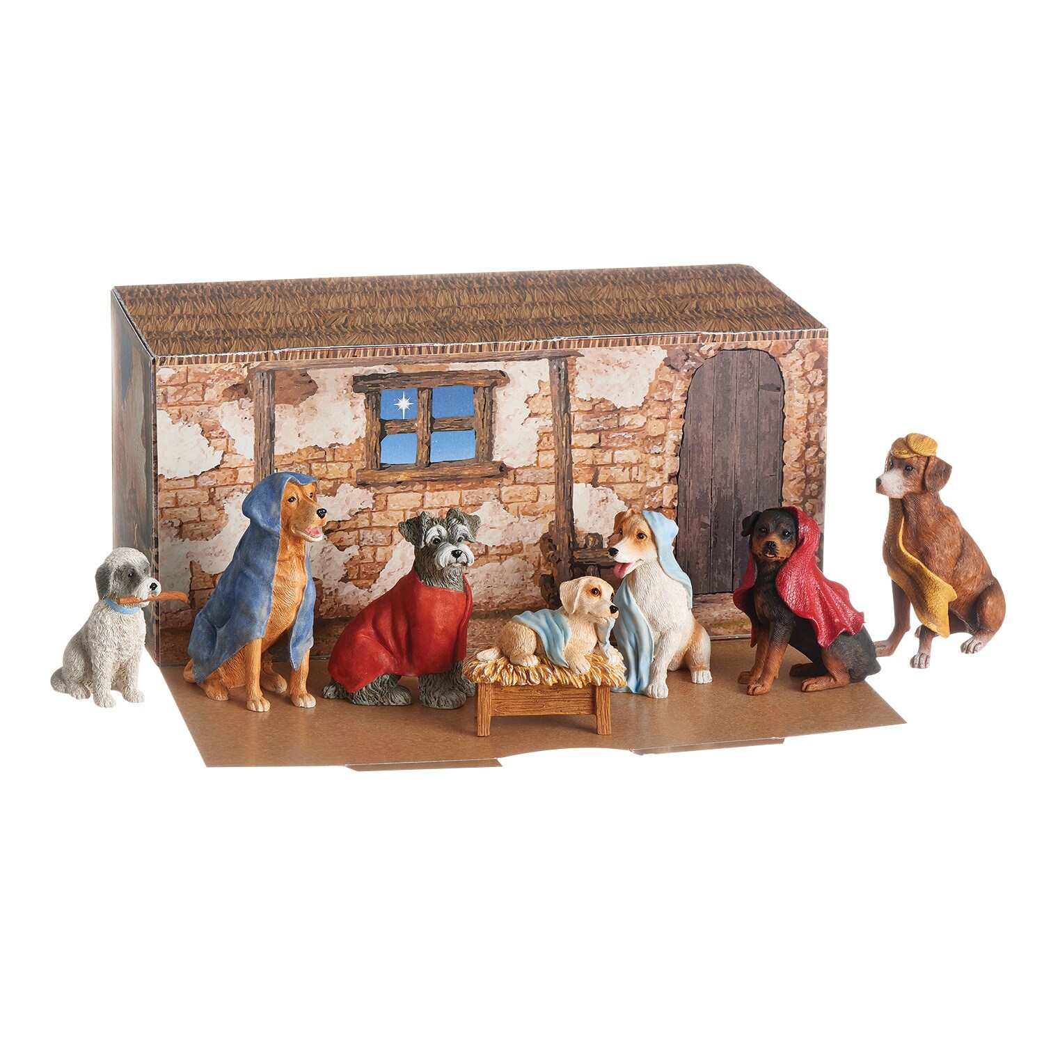 Shop Roman 7 Piece Dog Nativity Scene Cute Animal Creche