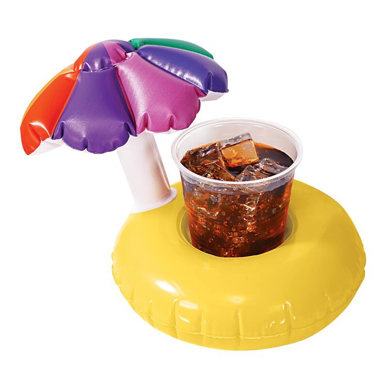 10.75" Inflatable Parasol Swimming Pool Floating Drink Holder
