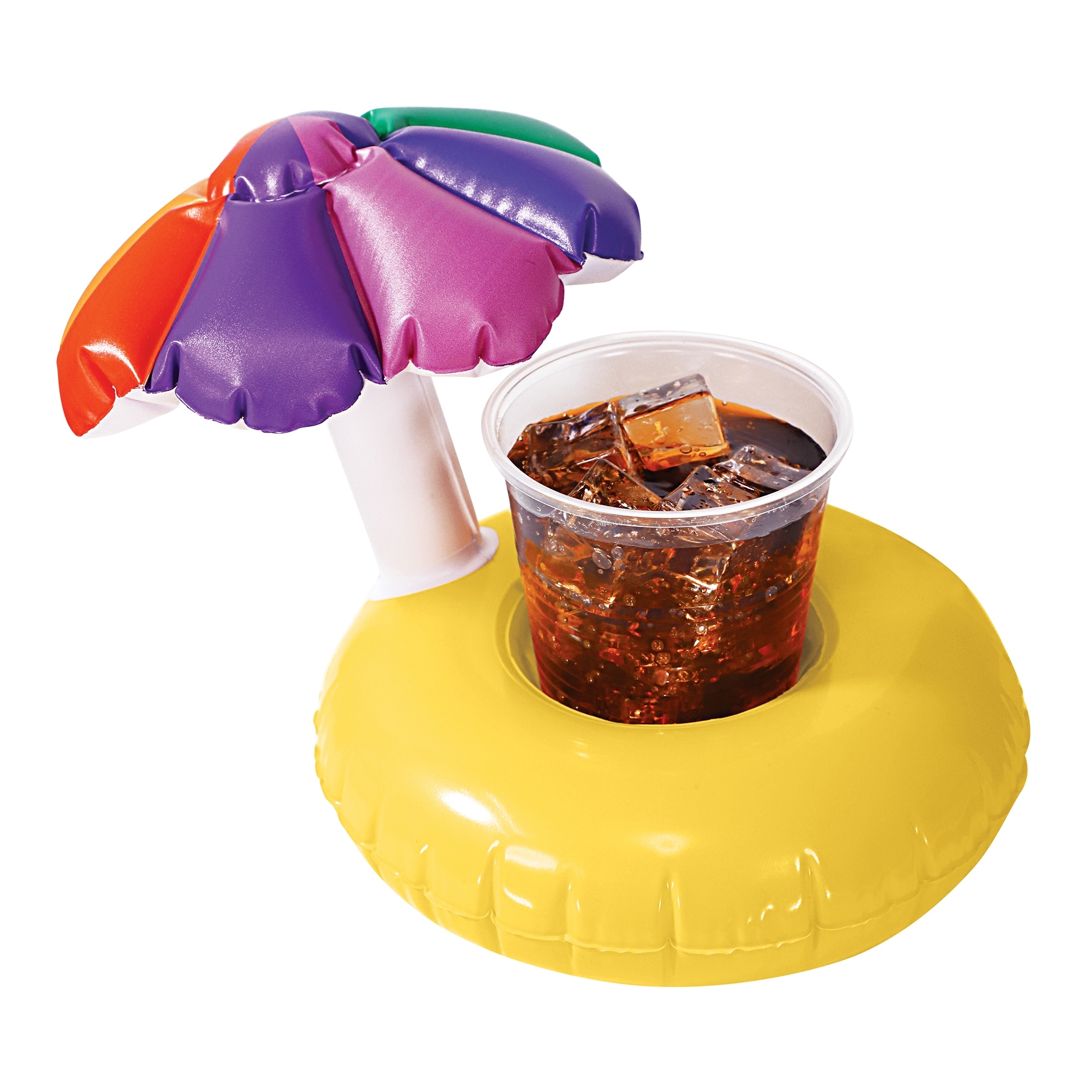 10.75" Inflatable Parasol Swimming Pool Floating Drink Holder
