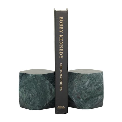 Marble Modern Bookends (Set of 2) - 4 x 4 x 4