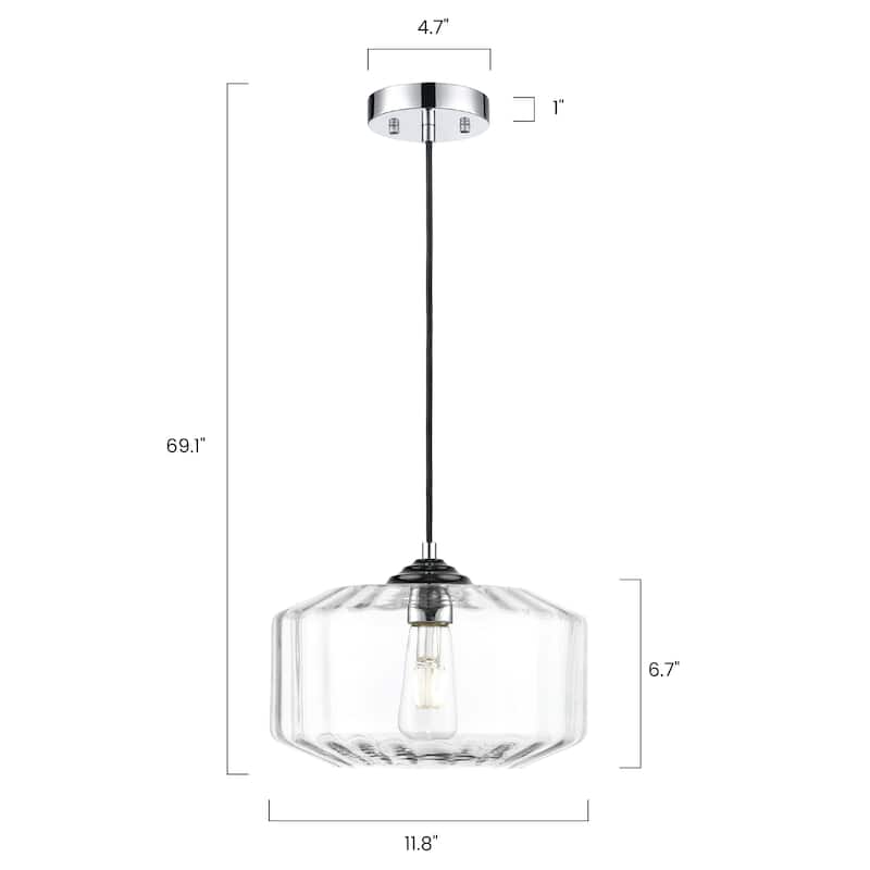 Light Society Knox Pendant Light - Chrome/Clear