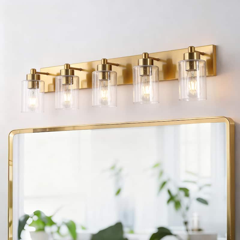 Lydia Seeded Glass/Iron LED Vanity Light, by JONATHAN Y