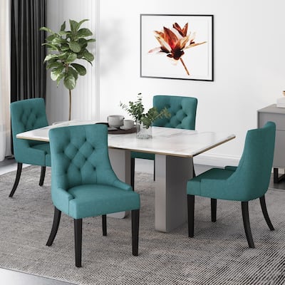 Hayden Modern Tufted Fabric Dining Chairs (Set of 4) by Christopher Knight Home