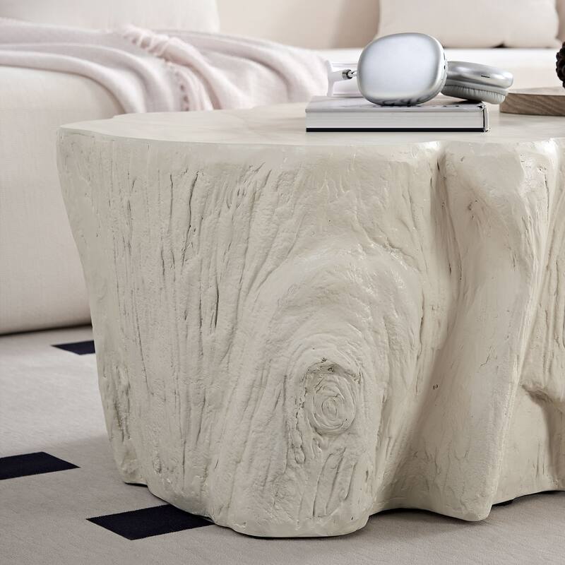 GDF Studio - Mid-Century Fiberglass Unique-Shape Coffee Table (No Assembly)