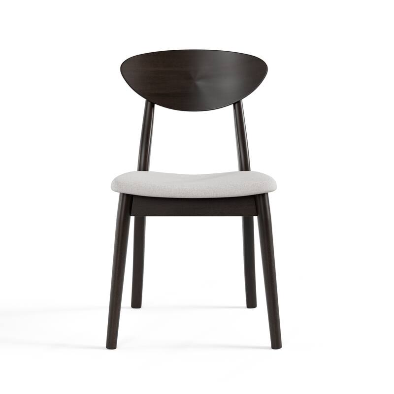 Furniture of America Abigail VI Mid-Century Modern 5-Piece Black Handfinished Solid Wood Dining Set