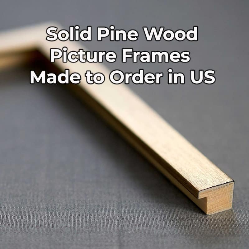 10x12 Gold Bronze Wood Picture Frame - UV Acrylic, Foam Board Backing, Hanging Hardware