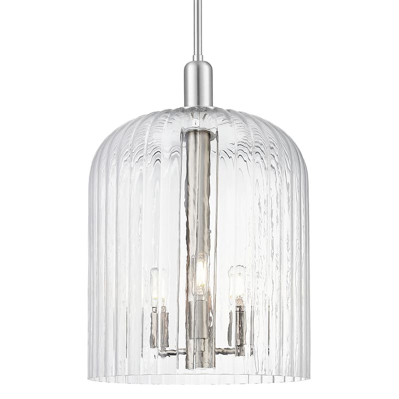 Innovations Lighting 716-3S-G559-12CL Bridal Veil 3 Light 12" Wide - Brushed Satin Nickel