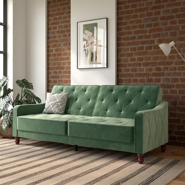 The Novogratz Vintage Tufted Split Back Futon On Sale Bed Bath Beyond 39180528