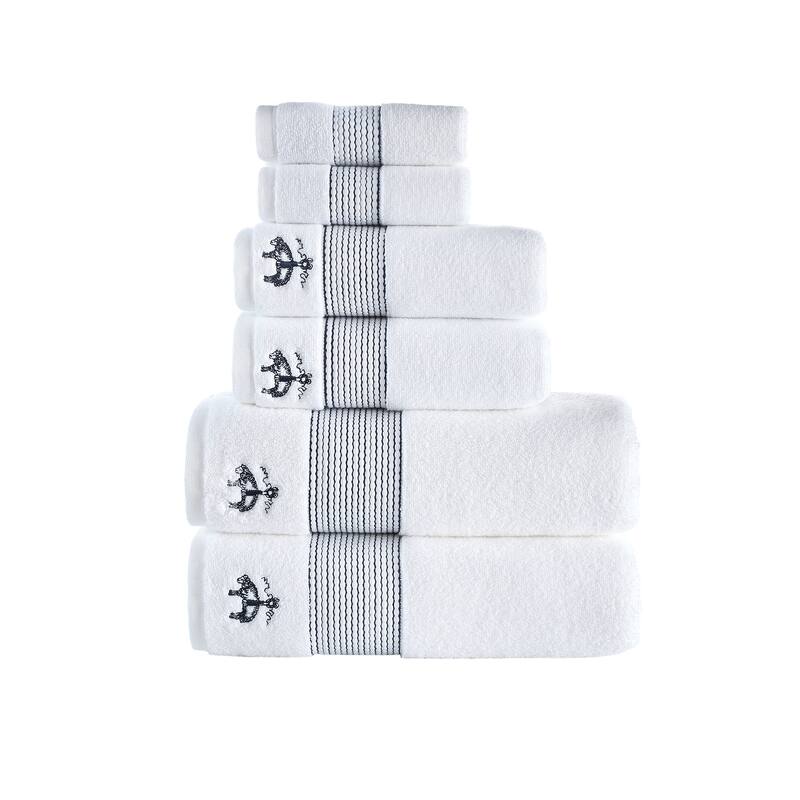 Brooks Brothers Rope Stripe Border 6 pcs Towel Set