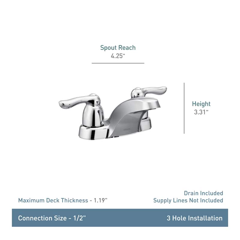 Moen Double Handle Centerset Bathroom Faucet from the Chateau