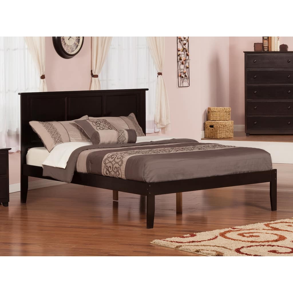 Madison Solid Wood Queen Platform Bed in Espresso