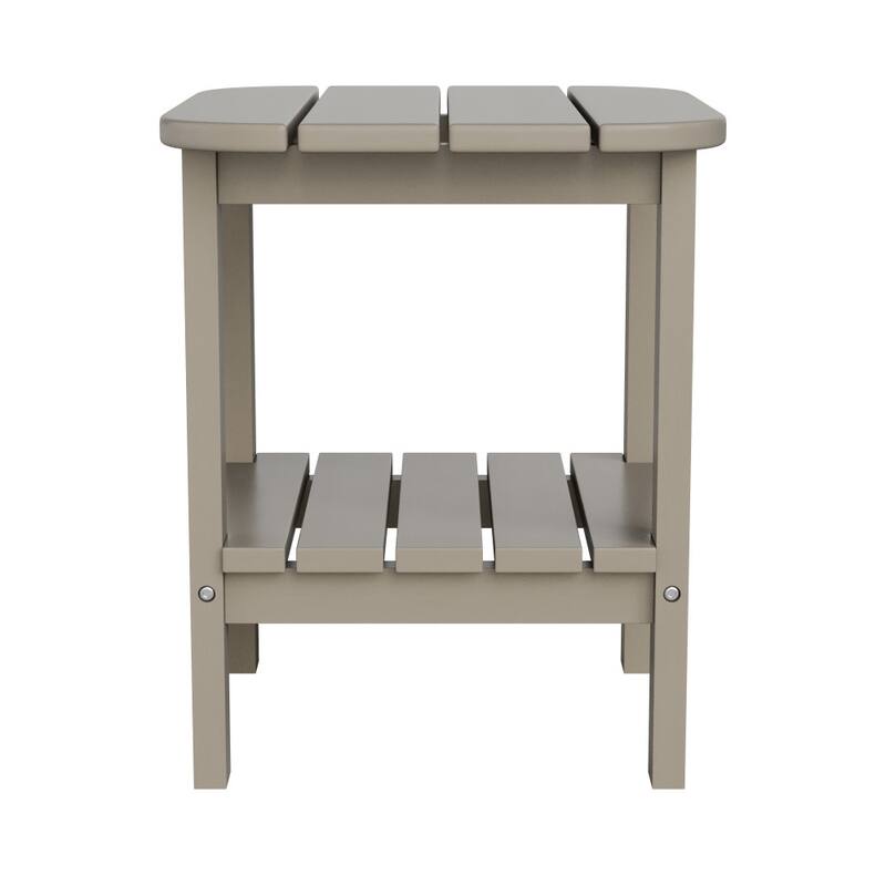 3pc Commercial Indoor/Outdoor Adirondack Set with 2 Loungers, Side Table