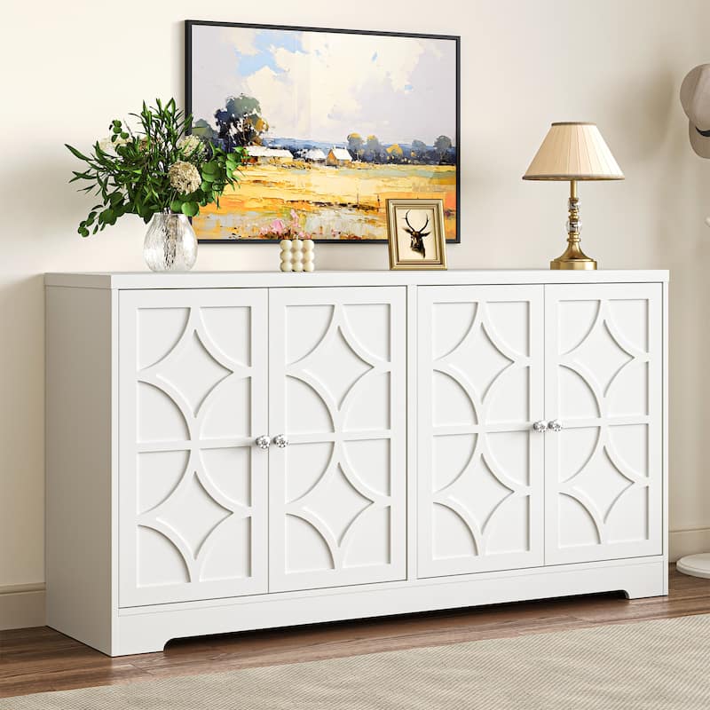 58" Sideboard Cabinet with 4 Doors