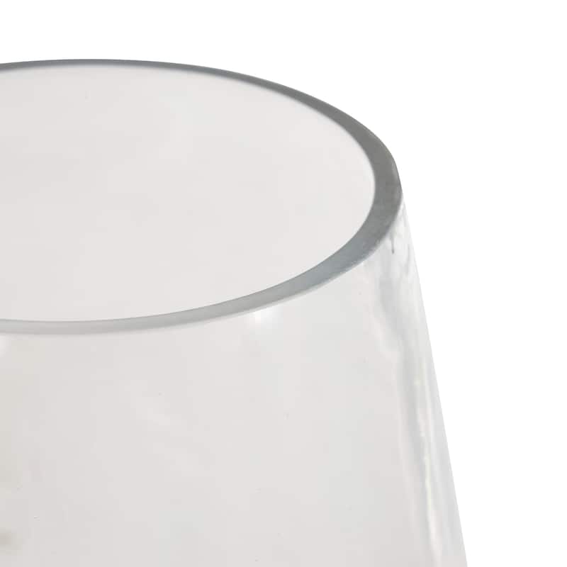 Glass Cone Shaped Vase - Clear - Roche River Decor