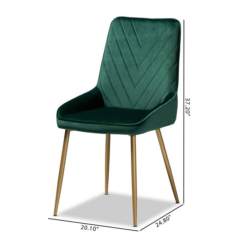 Priscilla Contemporary Glam and Luxe Velvet Dining Chair Set (2PCs)