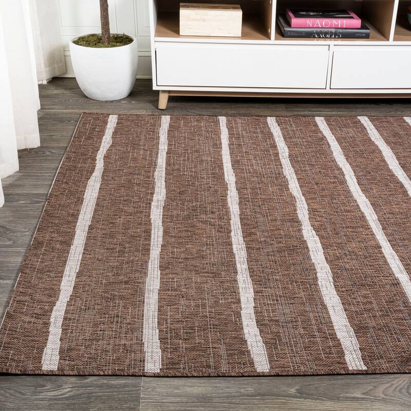 JONATHAN Y Andratx Berber Stripe Indoor/Outdoor Area Rug