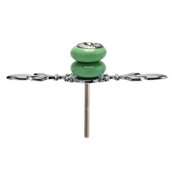 Ceramic Knobs Pull Handle Wardrobe Drawer Cupboard Cabinet Accessory Green - 1pcs