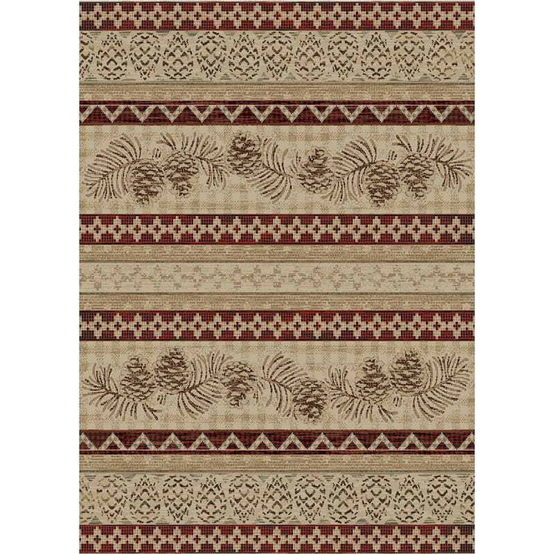 American Destination Pineview Antique Lodge Area Rug - 7'10"x9'10"