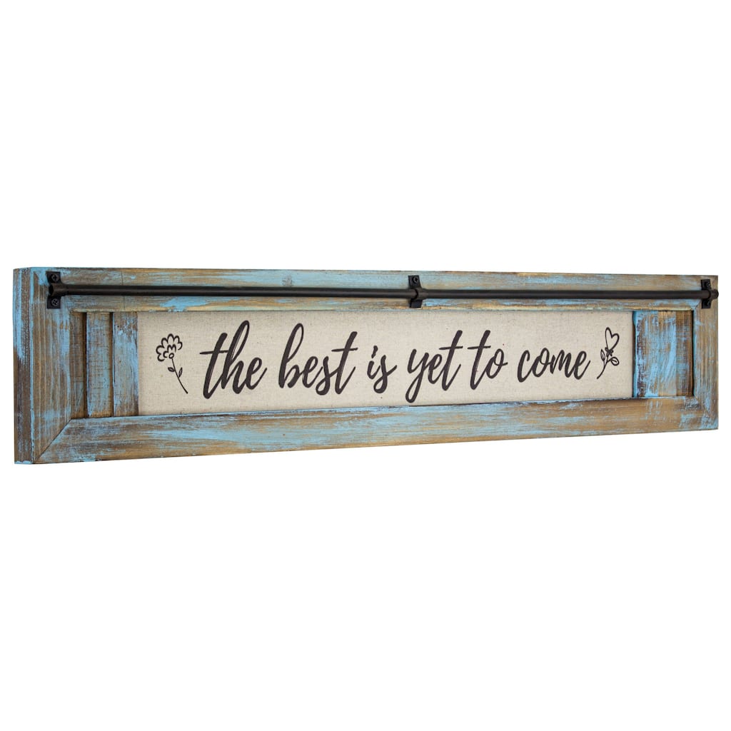 American Art Decor "Best is Yet to Come" Wood Canvas Sign