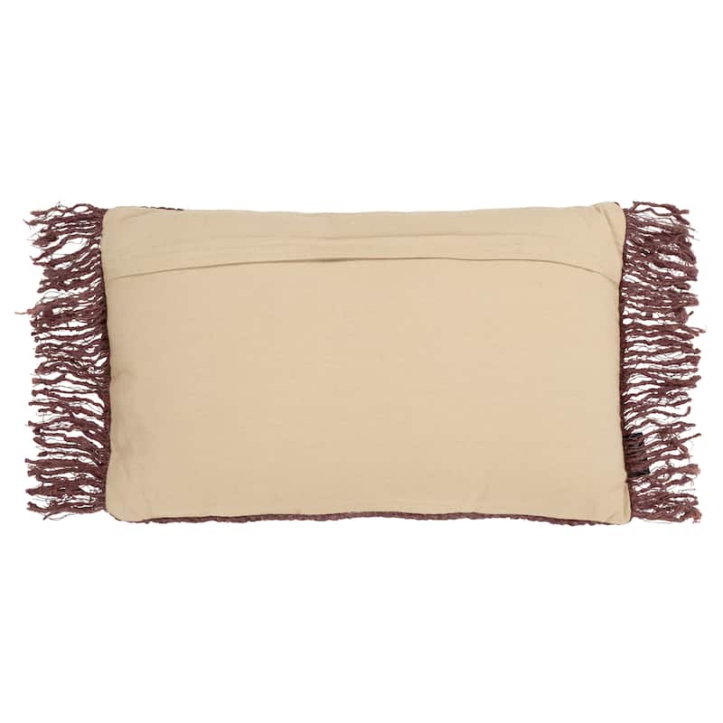 SAFAVIEH Home Mare 12 x 20-inch Brick Cotton Lumbar Pillow