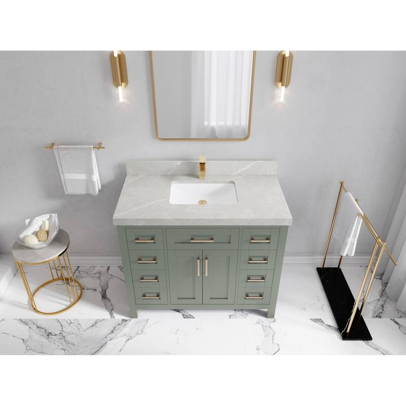 Willow Collections 42 in. W x 22 in. D Cambridge Single Sink Bathroom Vanity with Countertop
