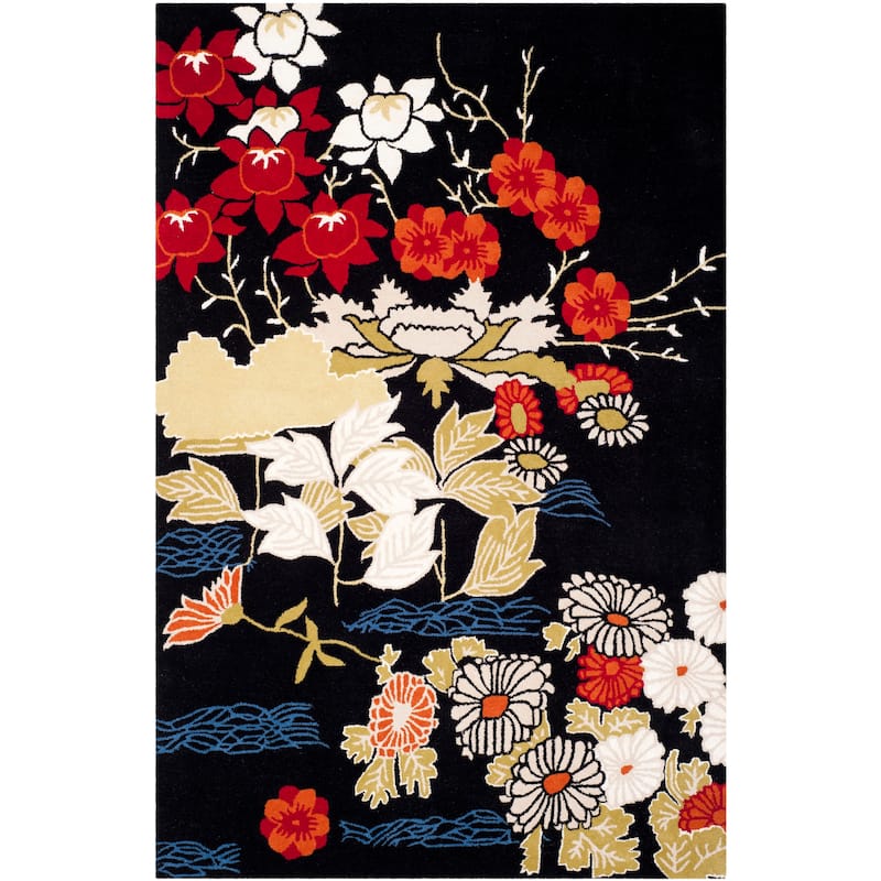 SAFAVIEH Handmade Bella Nurit Modern Floral Wool Rug