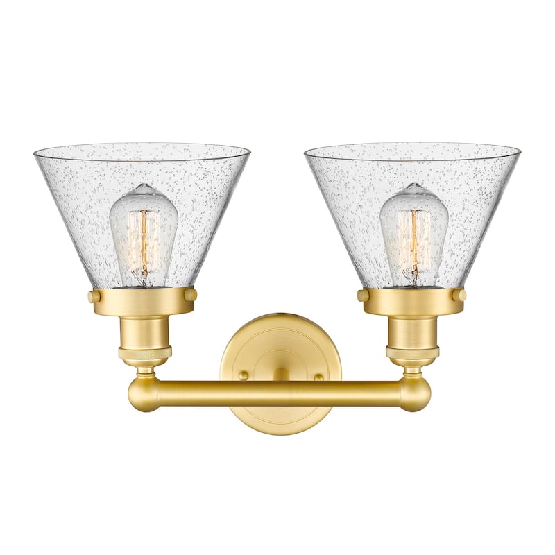 Innovations Lighting 616-2W-10-16-L Cone Vanity Cone 2 Light 16" Wide
