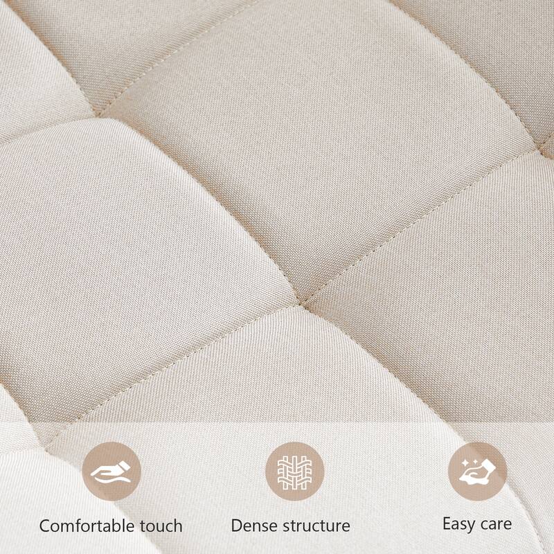 Home Office Desk Chair with Wheels,Armless Desk Chair with Lumbar Support,Height 360° Rolling Swivel Chairs,Linen