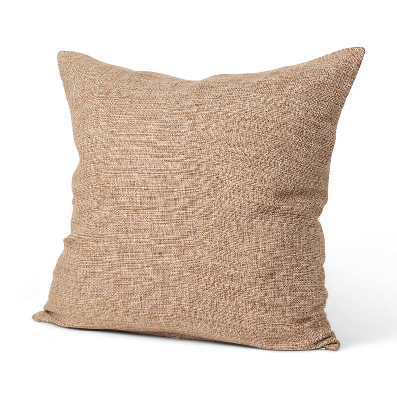 Jacklyn Brown Linen Square Decorative Pillow Cover - Square - Brown