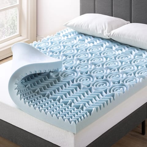 4 Inch 5-Zone Memory Foam Mattress Topper with Cooling Gel Infusion