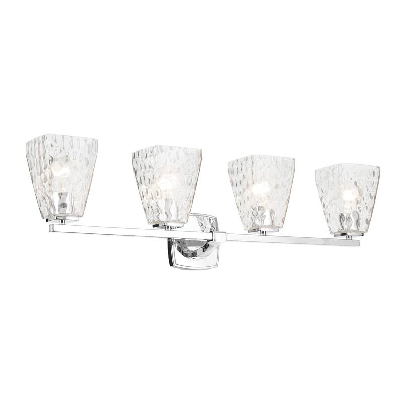 Kichler Lighting Marant 33.25" 4-Light Vanity Light with Clear Water Glass in Chrome