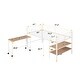preview thumbnail 10 of 13, White Twin Size Metal Loft Bed with Desk and Shelves for Kids