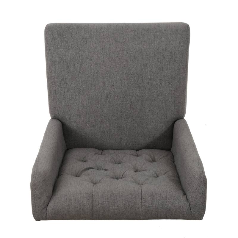 Wingback Upholstered Dining Chairs Set of 2, Fabric Side Dining Room Chairs with Tufted Button, Home Kitchen Wood Chairs