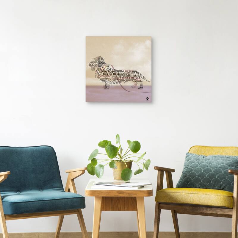 Word Dogs 2 by Dominique Vari Canvas Art Print