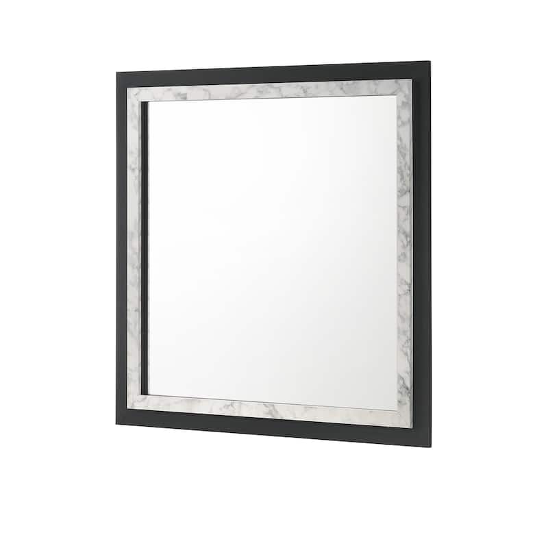 Eirena Black LED Panel Bed