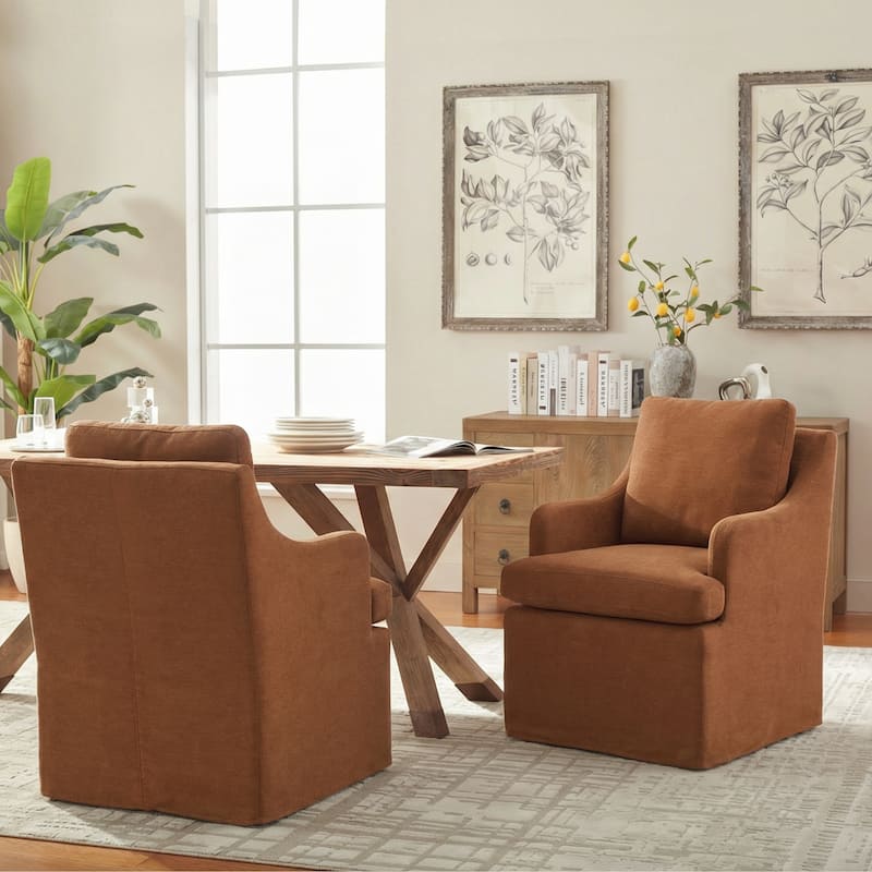 Upholstered Dining Chairs, Modern Kitchen Chairs Dinner Chairs with 4 Casters