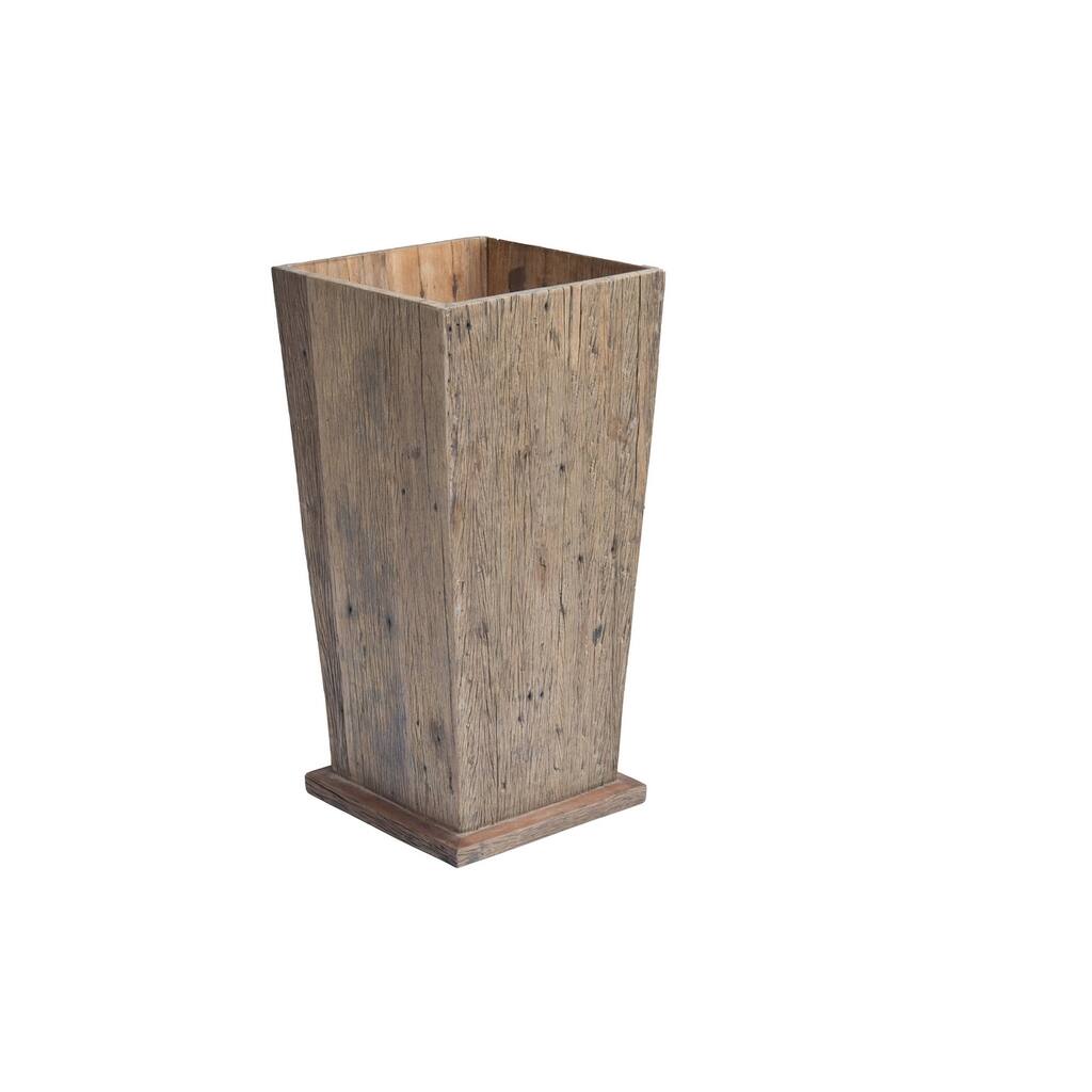 Wood Planter Natural H 31.5" & L 16"
