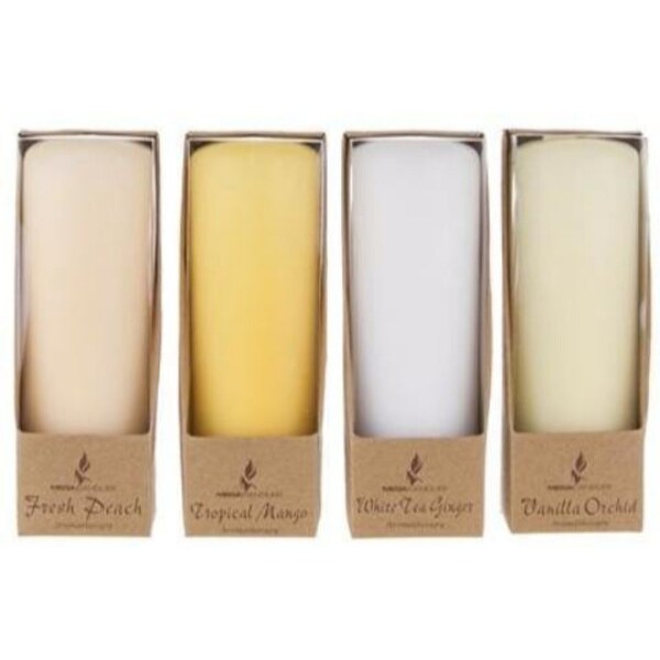 2" x 5" Scented Pillar Candle in Brown Box - Assorted - 48 Units