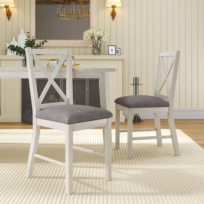 Javlergo Kitchen Table and Chairs for 4/6 Dining Room Table Set,Wood Elegant Kitchen Sets