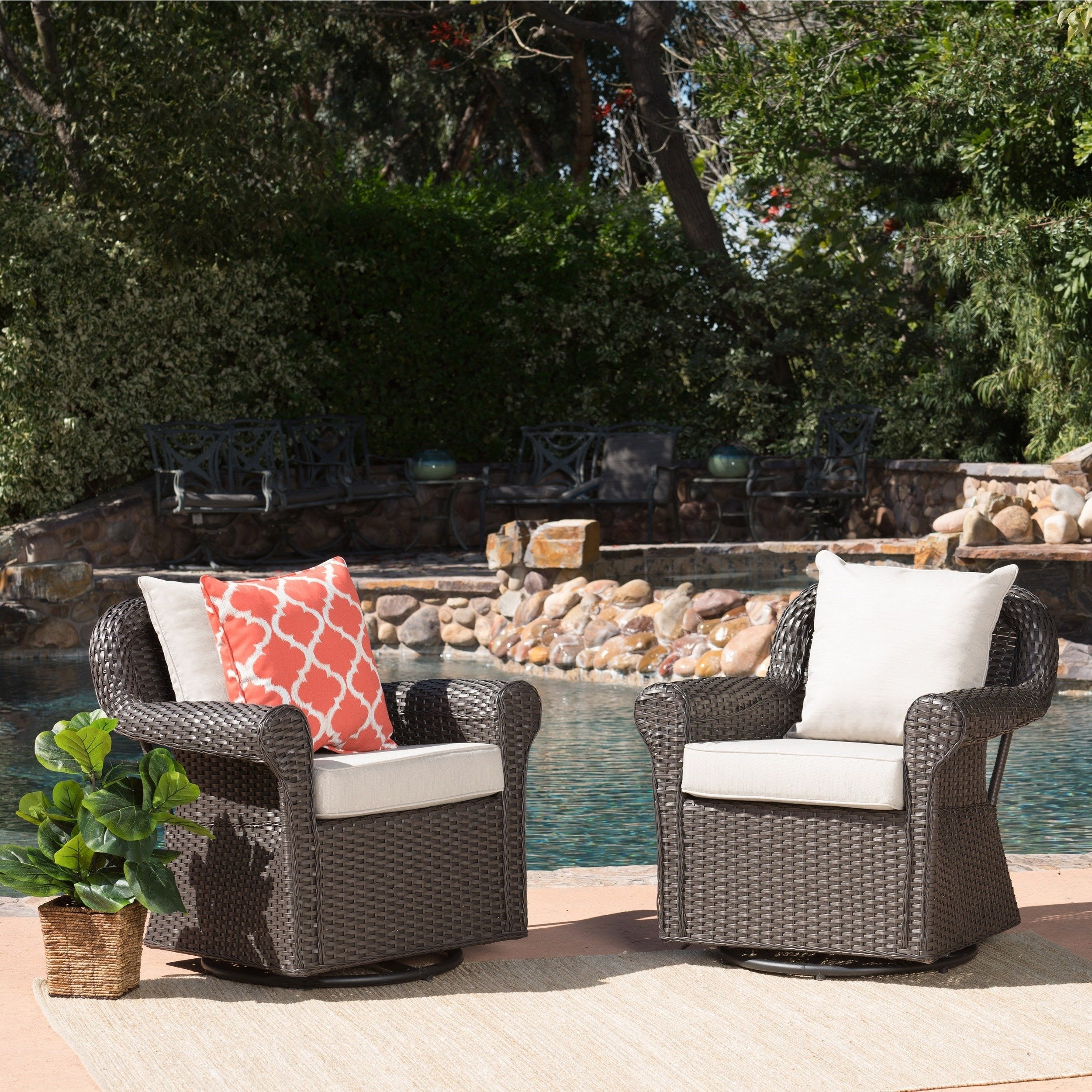 Corvus salerno outdoor wicker online rocking chair with cushions
