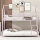 preview thumbnail 3 of 38, Contemporary Design Metal House Bunk Bed with Roof, Safety and Convenience, Twin over Full