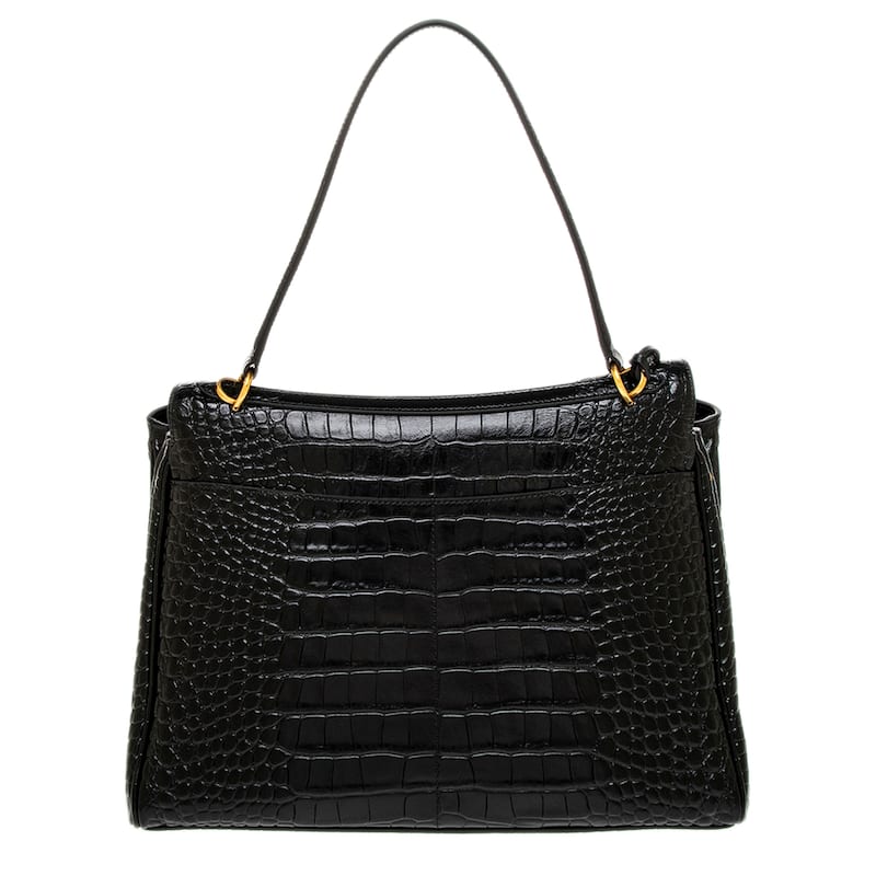 Balenciaga Rodeo Medium Bag in Croco-Embossed Calfskin