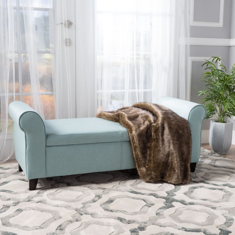 Hayes Armed Storage Bench