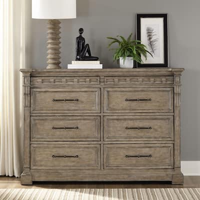 Town & Country Dusty Taupe 8 Drawer Dresser